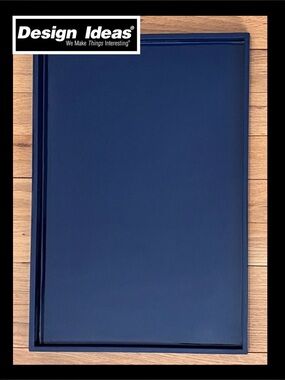 NWT Lacquerware Wood* Serving Tray; Walsh, Design Ideas®️, #704008, Blue